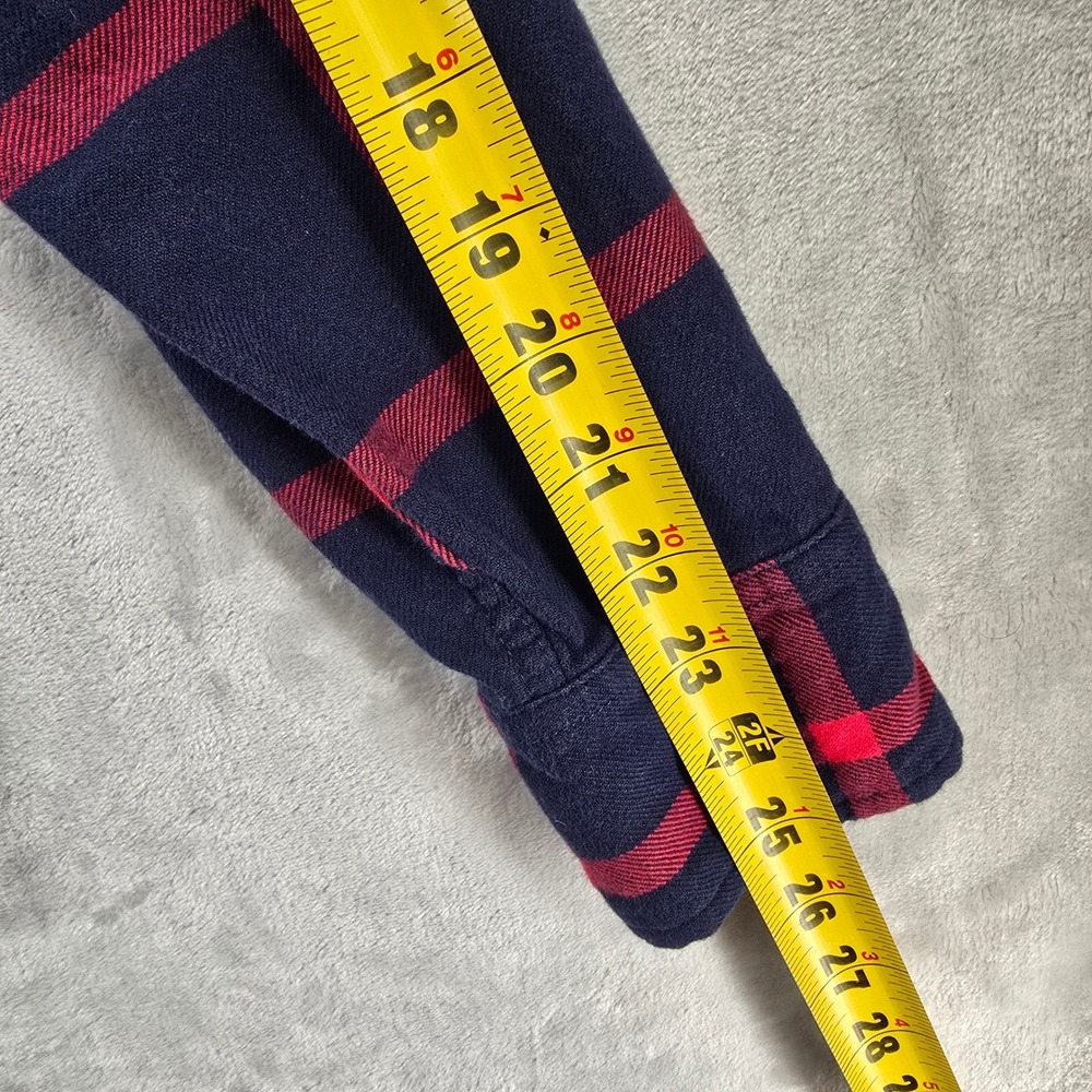 Topo‎ Designs Mens Large Flannel Shirt Navy Red Plaid Organic Cotton Long Sleeve - Picture 5 of 9